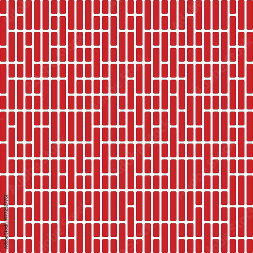 Abstract red and white pattern with vertical rectangles wallpaper design