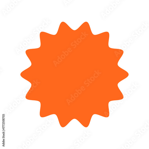 Price sticker. Sale label. Paper price tag. Starburst icon set. 