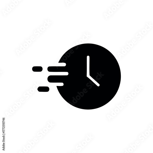 Clock Icon – Minimal Flat Time Symbol
