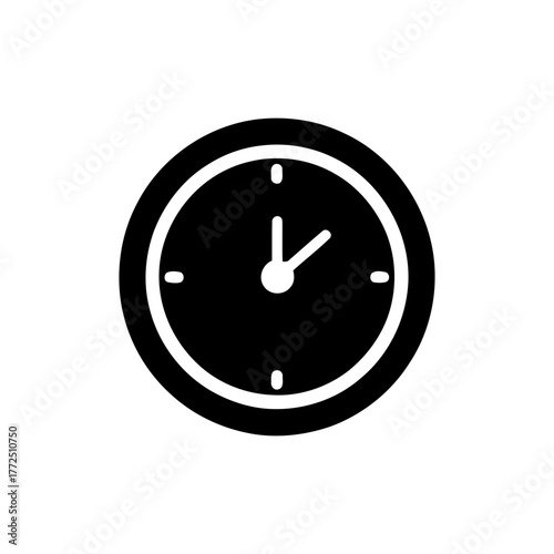 Clock Icon – Minimal Flat Time Symbol