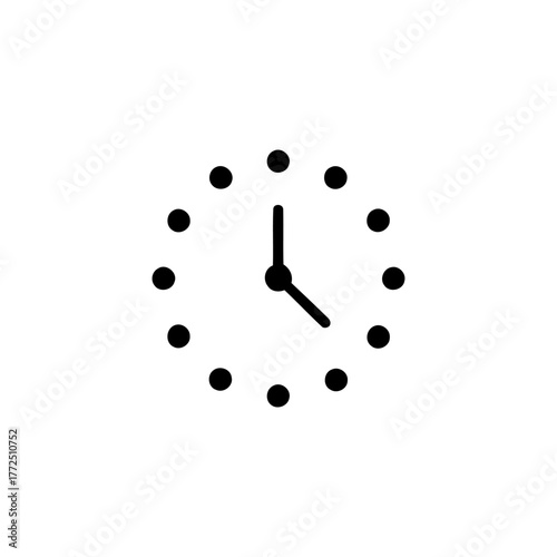 Clock Icon – Minimal Flat Time Symbol