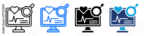Condition Monitoring Icon Set Multi Style Vector Illustration