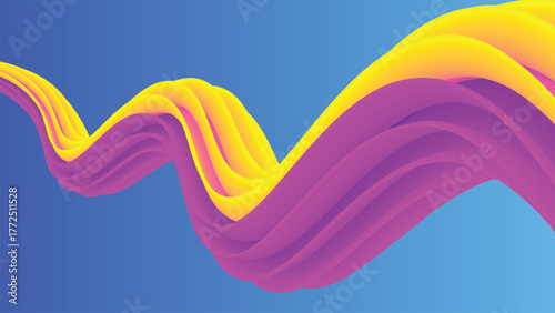 Vibrant 3D Liquid Flowing Gradient Abstract Background Vector