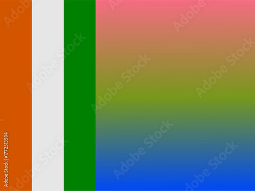 This abstract vector image features bold, layered color waves in organic shapes, blending retro tones like pink, green, blue, and beige to create a vibrant, fluid, and dynamic visual composition