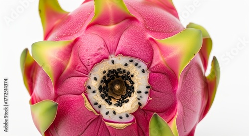 Close-up of a pink and yellow flower showcasing some vibrant details