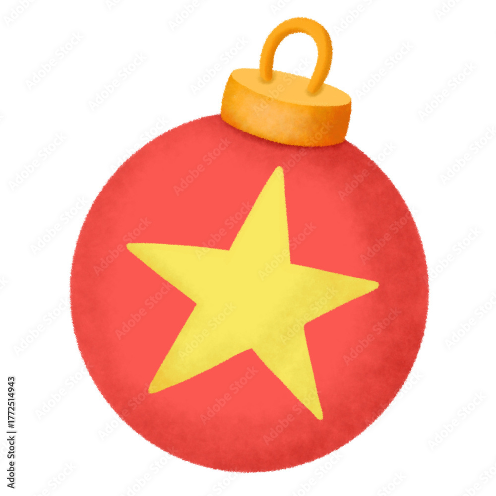 Obraz premium christmas ball ornament decoration winter tree december isolated on white clipart png transparent illustration