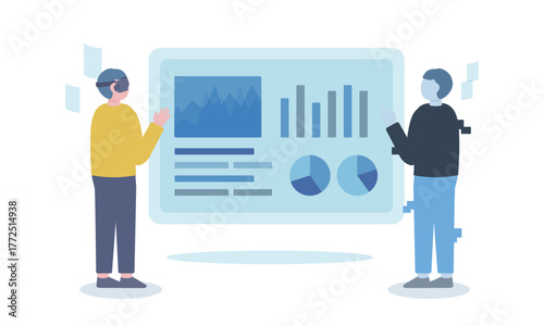 仮想現実と現実をつなぐARゴーグルの人物とアバター