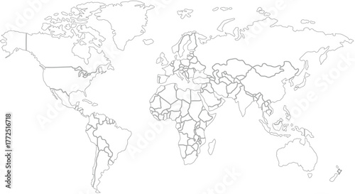 world map high quality vector illustration	
