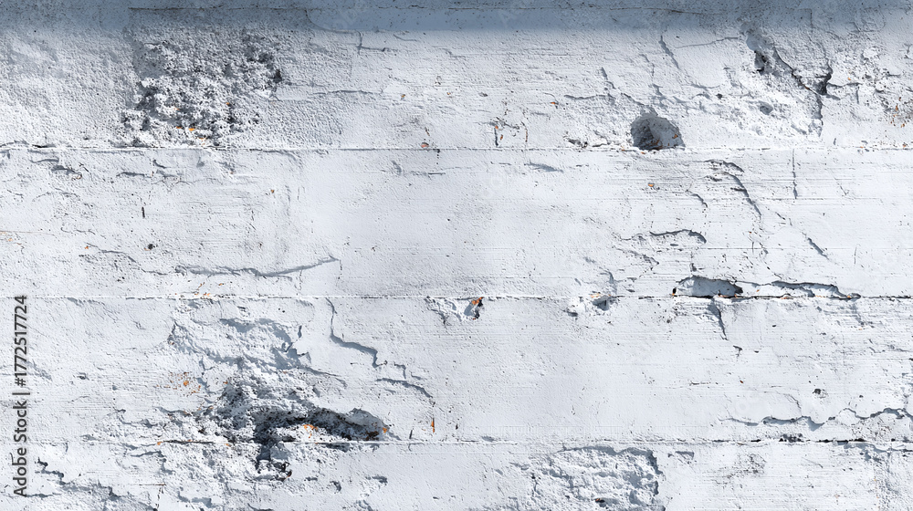 Obraz premium Close-up view of a weathered concrete wall, revealing its rough texture and subtle variations in shade and form. The surface shows signs of age and exposure.