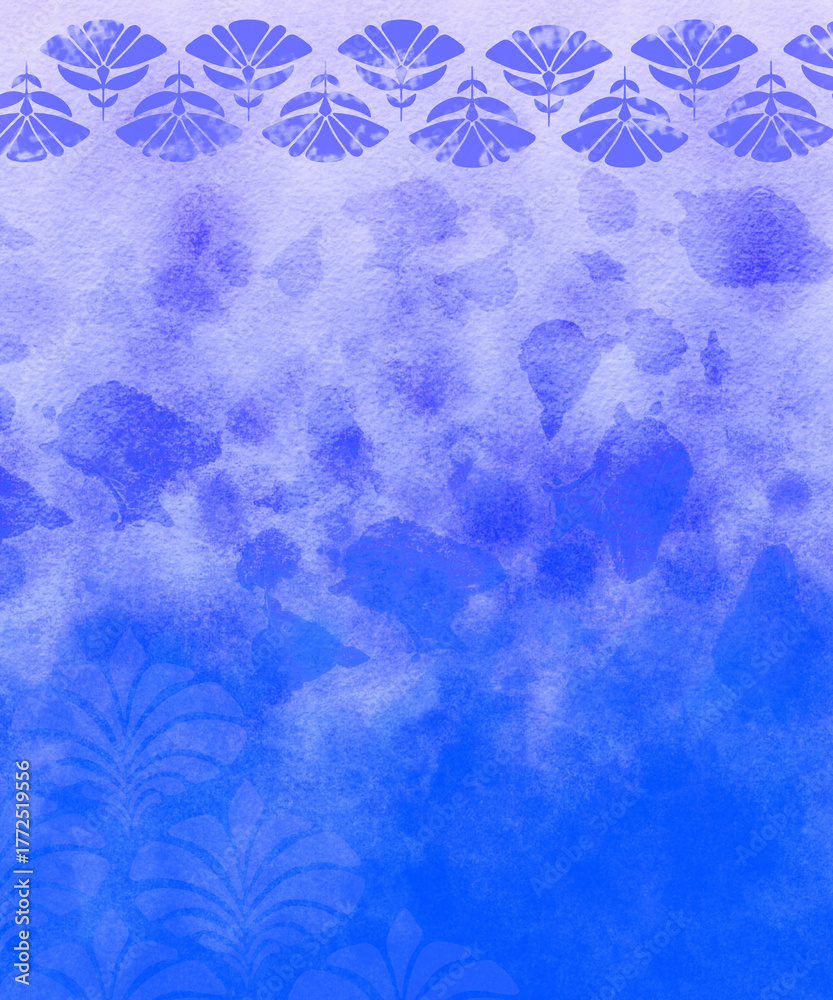 Fototapeta premium Digital Stationary Art Nouveau Watercolor Illustration