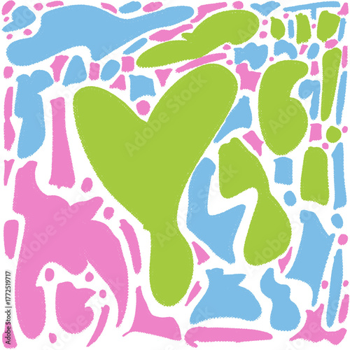 . Vibrant retro abstract background with geometric shapes and bold colors. Perfect for adding a touch of nostalgia to your designs.