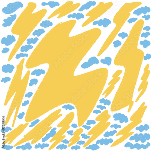 . Vibrant retro abstract background with geometric shapes and bold colors. Perfect for adding a touch of nostalgia to your designs.