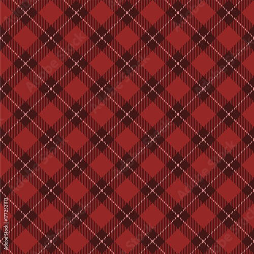 Burgundy Tartan Plaid Seamless Pattern