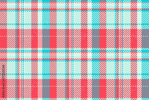 Amazing background seamless tartan, professional check plaid pattern. National vector textile fabric texture in light and red colors.