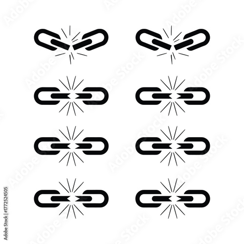 Broken chain link representing weakness and vulnerability