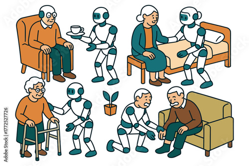 Elderly care with robots in modern healthcare