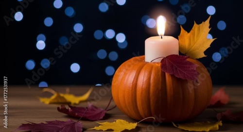 autumn still life Seamless looping 4k time-lapse animation video background 