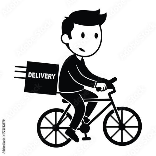 Efficient bicycle courier delivering packages with speed and reliability