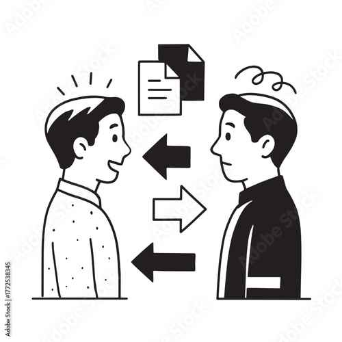 Social Media and Communication communication, conversation, information exchange illustration
