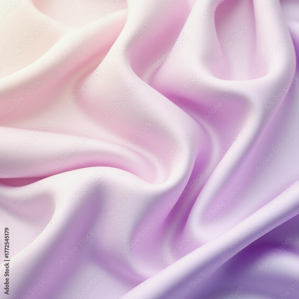 Fototapeta premium Pink pastel fabric folds, abstract silky texture, luxury textile background, gentle drapery close up