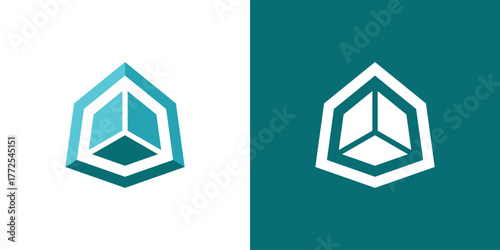 Cube 3d Geometric Pentagon Logo