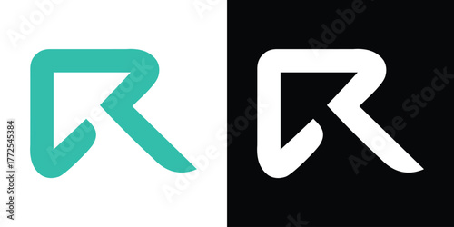 Monogram Letter R Arrow Logo – Modern Growth and Direction Symbol