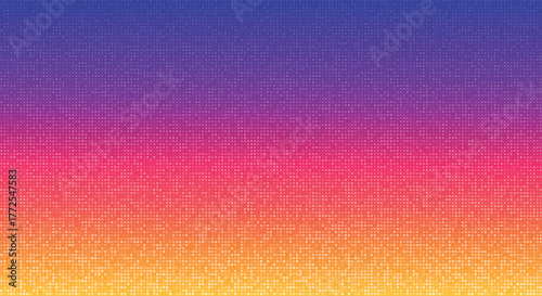 Colorful halftone background with purple to yellow vertical gradient