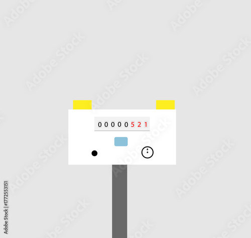 white gas meter on a light background