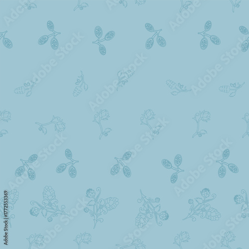 Accent Wall Design Artichokes and acorns botanical character and charm.
