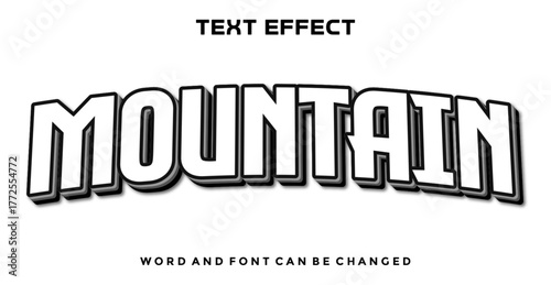 Mountain editable text effect