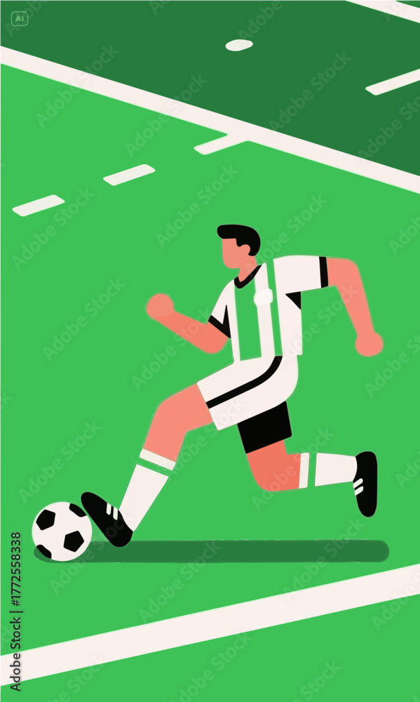 Fototapeta premium soccer player with ball