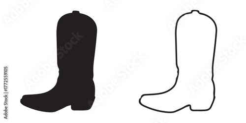 Cowboy Boot silhouette vector illustration