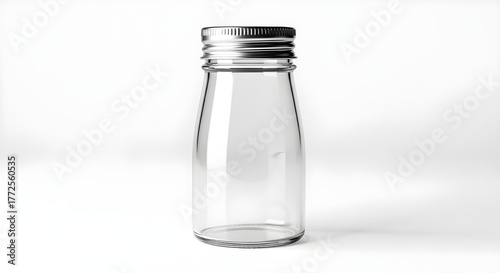 Clear Glass Jar with Metal Lid – Reusable Storage Container for Kitchen, Crafts, and Home Organization