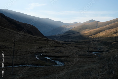 mountains in the morning