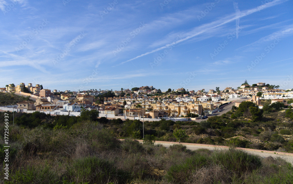 Obraz premium Modern town in a coastal Mediterranean region in Spain