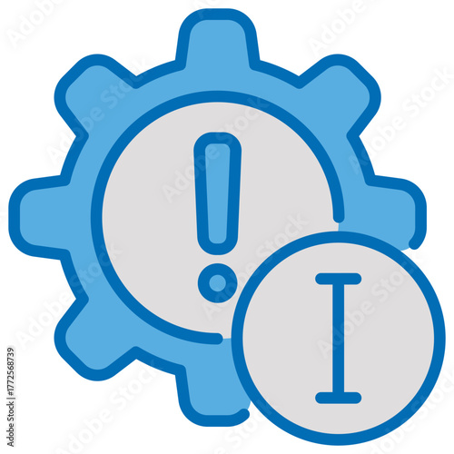 Essential Blue White Icon Editable Stroke