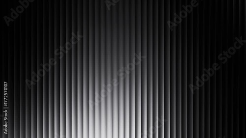 Silver glass gradient grainy effect a minimalist texture glossy metal ribs, Abstract Vertical Lines Background  Ribbed Texture and Gradient Light 4k motion. The elegant interplay of light and shadow