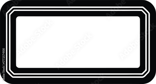 Bold Rectangle Frame Vector Icon