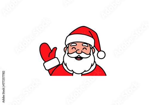 Friendly Santa Claus Illustration - Christmas Greeting from the Jolly Old Elf