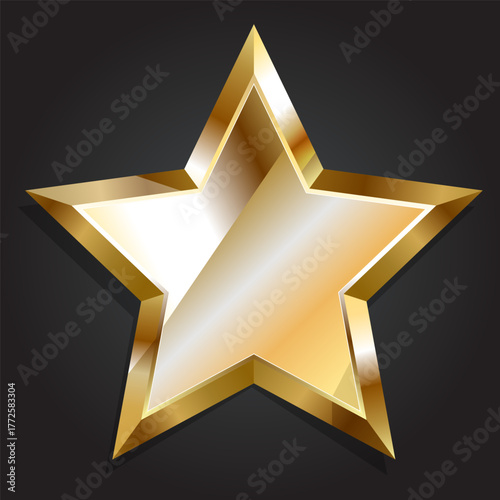 Golden Shiny Star for Award and Decoration