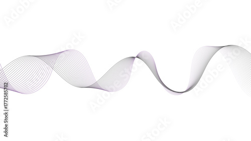 abstract wave background with a light gray line on a pure white canvas.