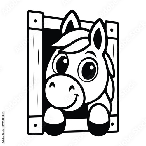 Cheery Horse Peekabo