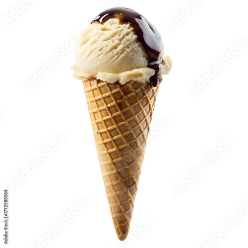 ice cream with chocolate and vanilla flavors