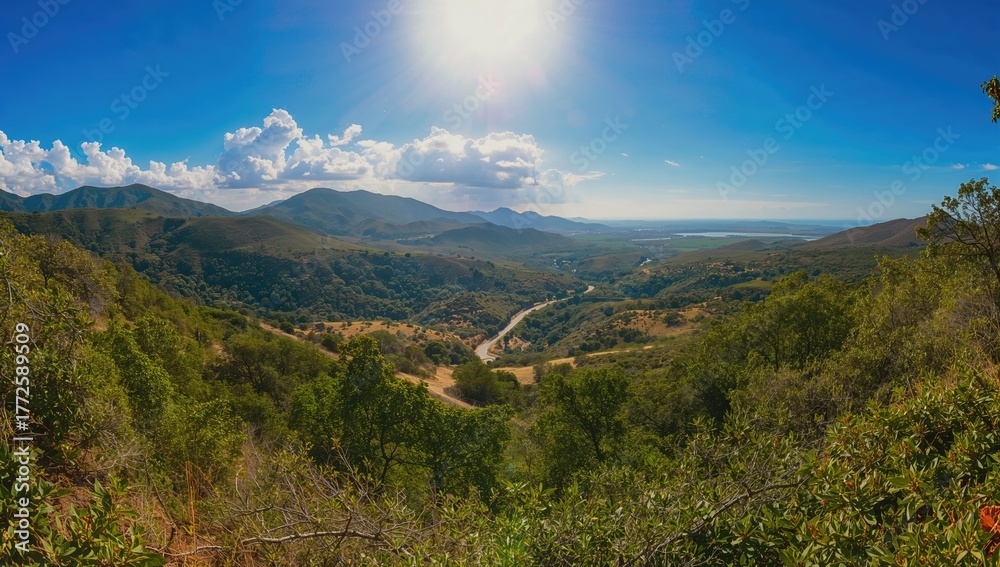 Fototapeta premium Scenic views of mountainous terrain in southern Spain