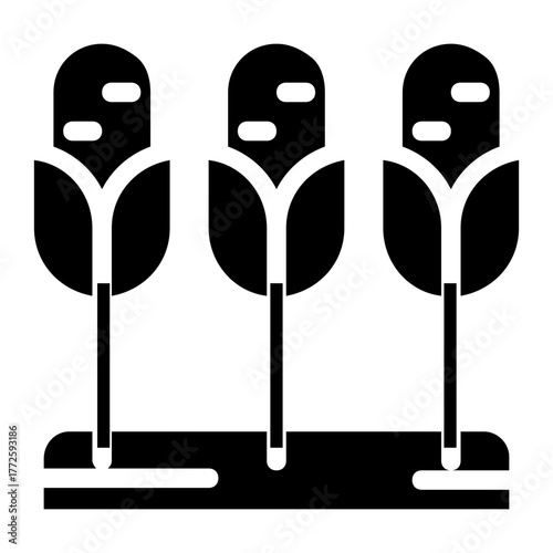 corns vector glyph icon illustration