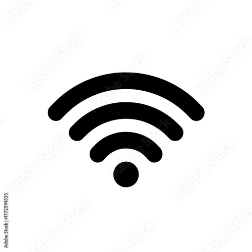 Black icon sign for smart flats designates wifi connection or internet spot and marks a free zone of wireless whyphy