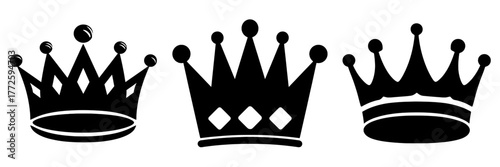 The Crown Icon Set features a royal design in a flat, modern style
