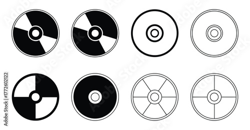 CD or DVD set icon. Disc icon, vector illustration