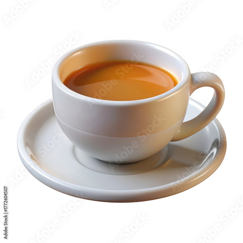 Wallpaper Mural 3d coffee cup with saucer isolated on transparent background Torontodigital.ca