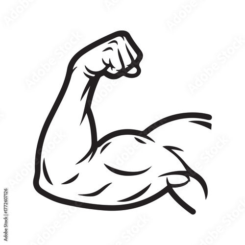 Arm biceps icon vector